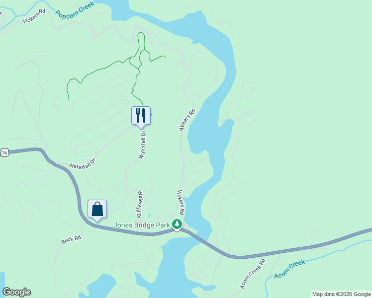 map of restaurants, bars, coffee shops, grocery stores, and more near 418 Vickers Road in Clayton