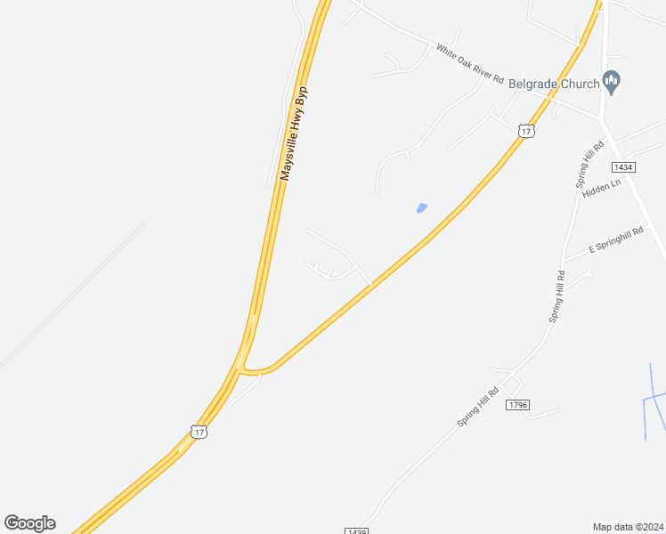 map of restaurants, bars, coffee shops, grocery stores, and more near 102 Tadpole Lane in Maysville