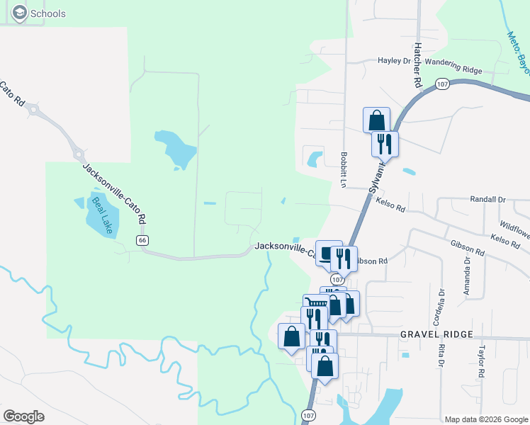 map of restaurants, bars, coffee shops, grocery stores, and more near 18 Creekdale Drive in Sherwood