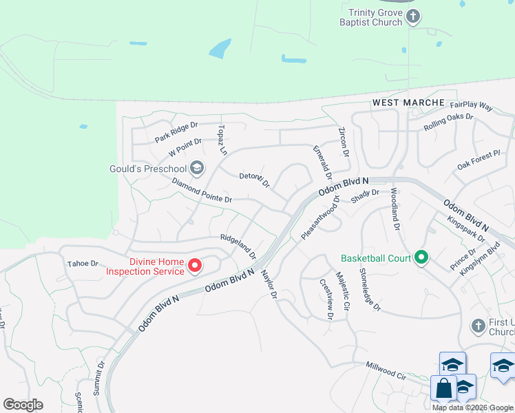 map of restaurants, bars, coffee shops, grocery stores, and more near 100 Traveler Lane in Maumelle