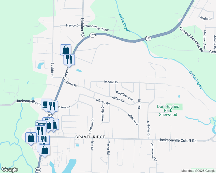map of restaurants, bars, coffee shops, grocery stores, and more near 226 Randall Drive in Jacksonville
