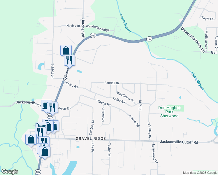 map of restaurants, bars, coffee shops, grocery stores, and more near 226 Randall Drive in Jacksonville