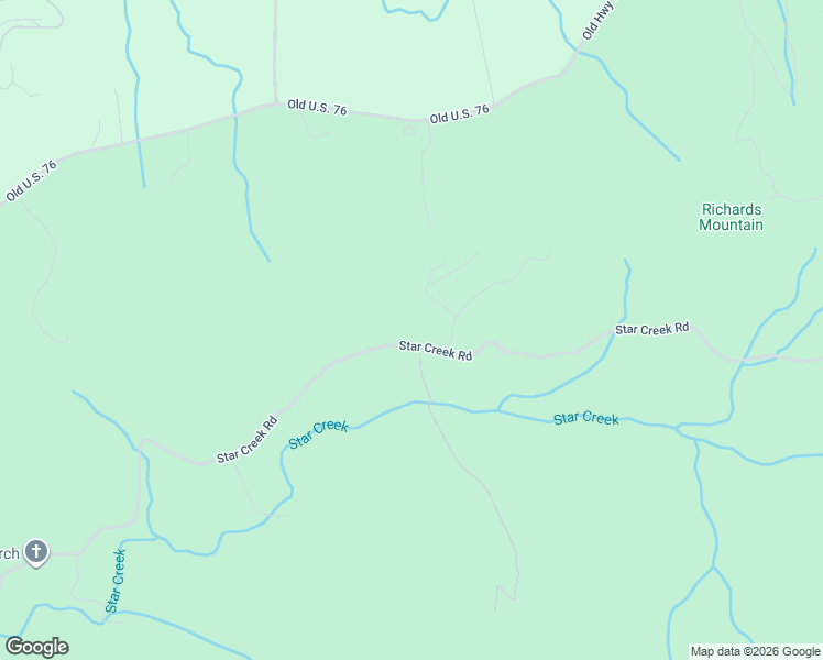 map of restaurants, bars, coffee shops, grocery stores, and more near 2107 Star Creek Road in Morganton