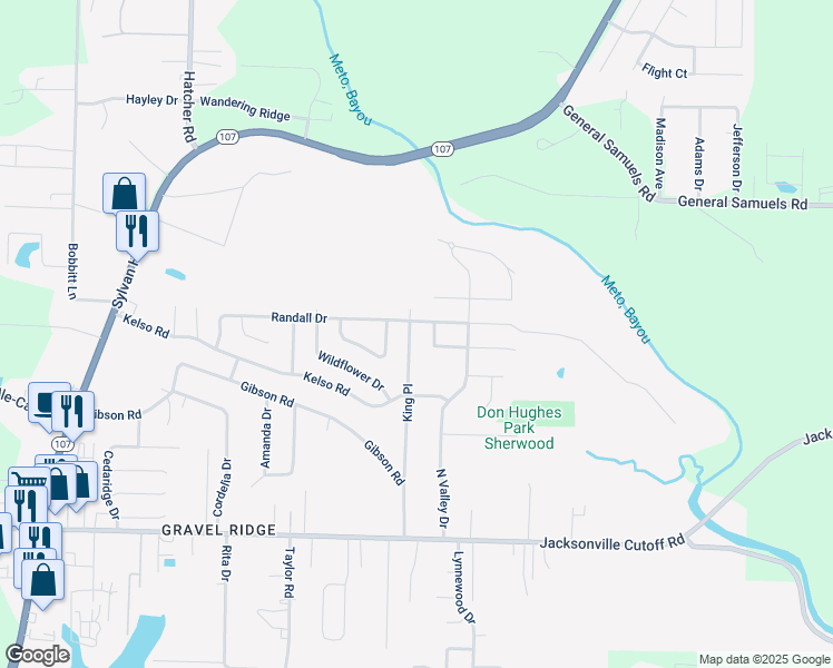 map of restaurants, bars, coffee shops, grocery stores, and more near 810 King Place in Jacksonville