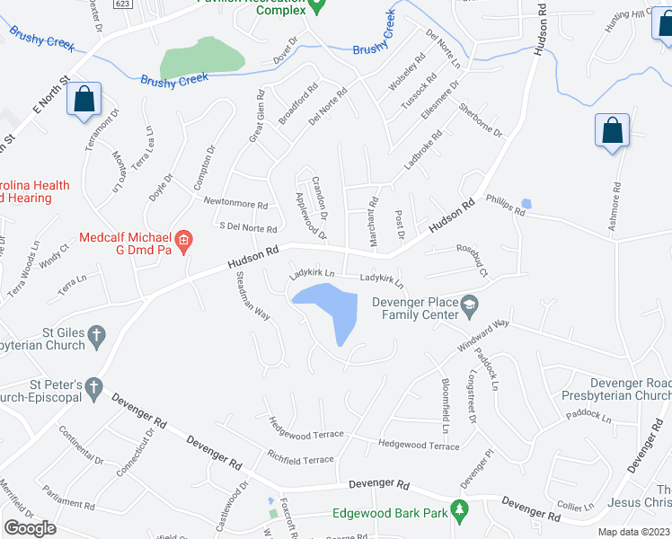 map of restaurants, bars, coffee shops, grocery stores, and more near 6 Kinross Row in Greer