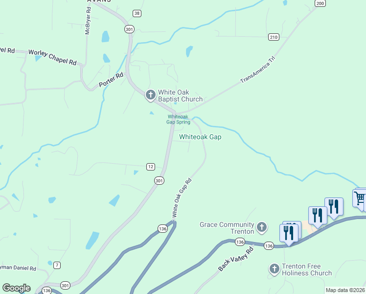 map of restaurants, bars, coffee shops, grocery stores, and more near 20 Pinoak Road in Trenton