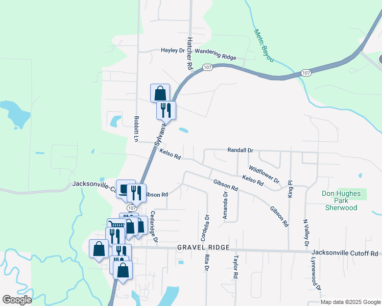 map of restaurants, bars, coffee shops, grocery stores, and more near 194 Willowmere Drive in Sherwood
