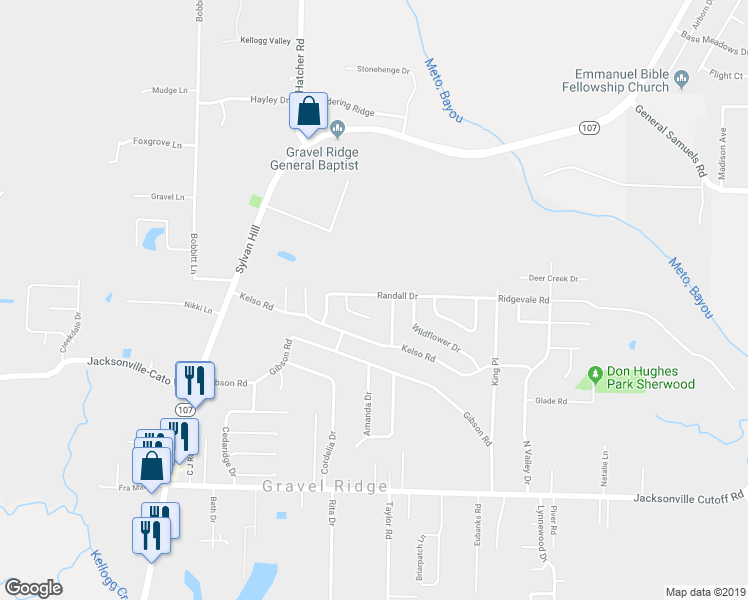 map of restaurants, bars, coffee shops, grocery stores, and more near 226 Randall Drive in Jacksonville