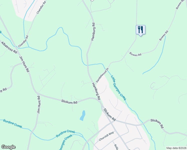 map of restaurants, bars, coffee shops, grocery stores, and more near 320 Hamburg Road in Easley