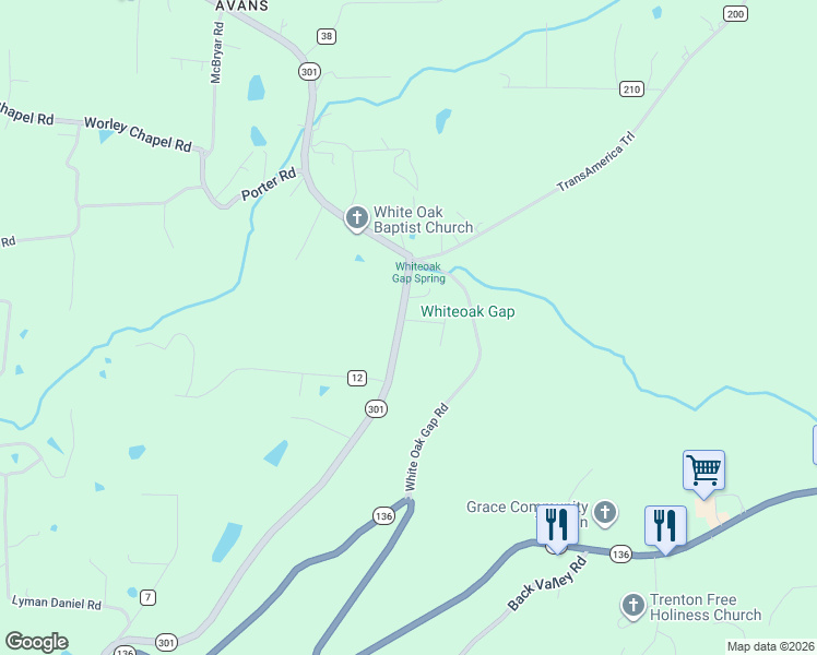 map of restaurants, bars, coffee shops, grocery stores, and more near 20 Pinoak Road in Trenton