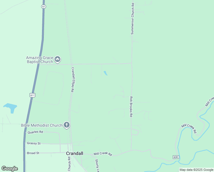 map of restaurants, bars, coffee shops, grocery stores, and more near 544 Summerour Church Road in Crandall