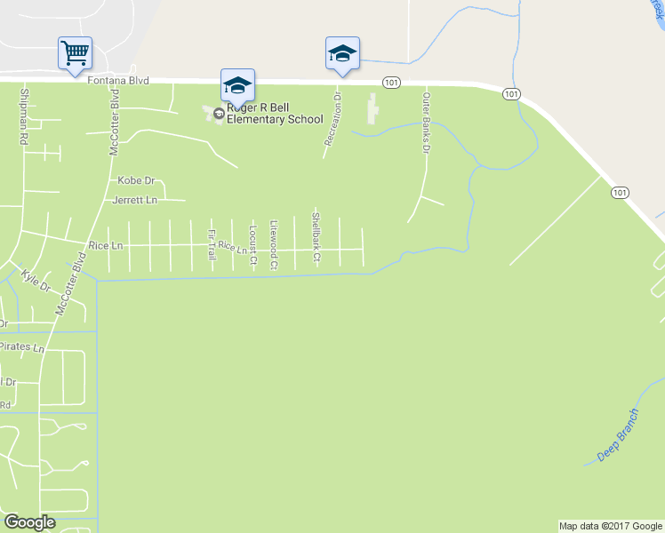 map of restaurants, bars, coffee shops, grocery stores, and more near 1403 Scotch Pine Court in Havelock