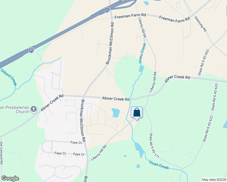 map of restaurants, bars, coffee shops, grocery stores, and more near 1035 Abner Creek Road in Greer