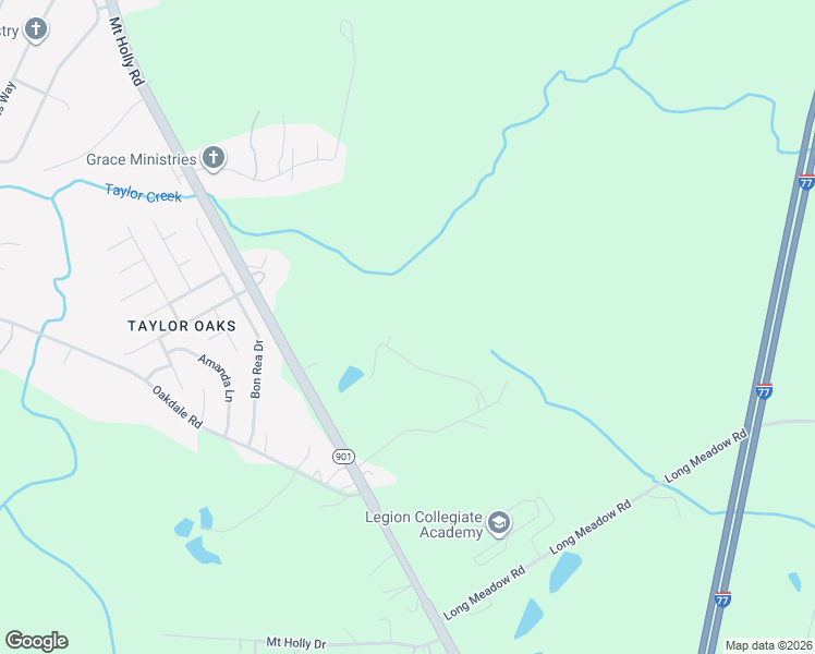 map of restaurants, bars, coffee shops, grocery stores, and more near 2295 Serenity Lane in Rock Hill