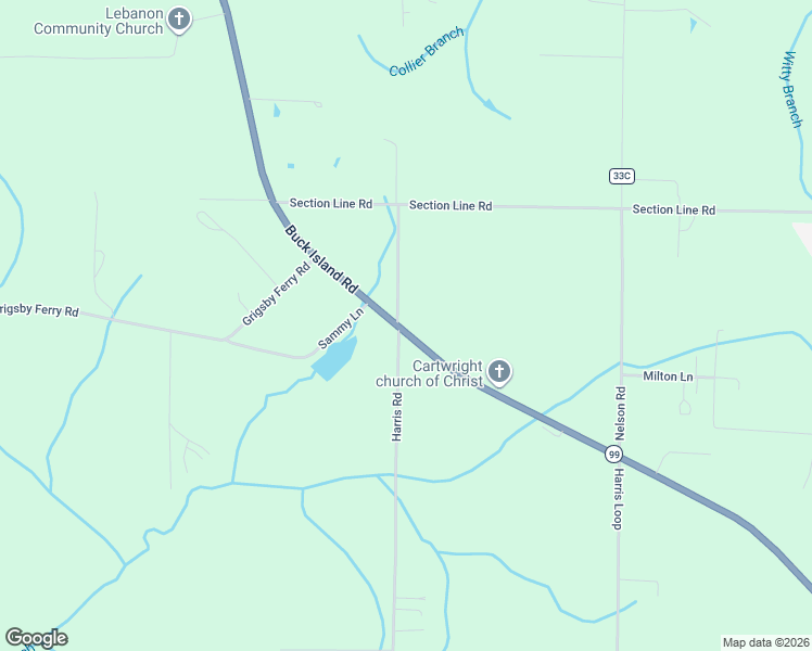map of restaurants, bars, coffee shops, grocery stores, and more near 21896 Harris Road in Elkmont