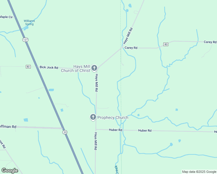 map of restaurants, bars, coffee shops, grocery stores, and more near 21582 Hays Mill Road in Elkmont