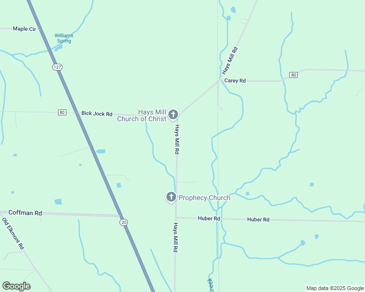 map of restaurants, bars, coffee shops, grocery stores, and more near 21582 Hays Mill Road in Elkmont