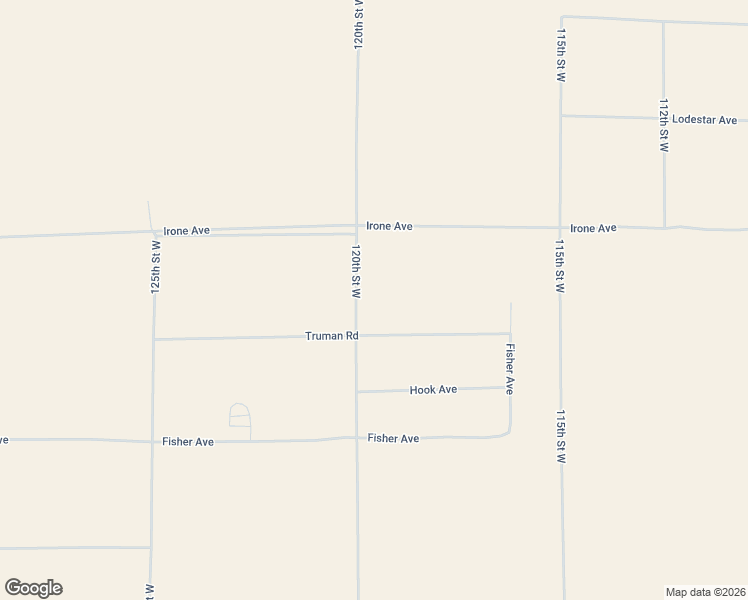 map of restaurants, bars, coffee shops, grocery stores, and more near 120th Street in Kern County