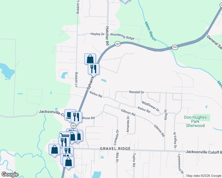 map of restaurants, bars, coffee shops, grocery stores, and more near 194 Willowmere Drive in Sherwood