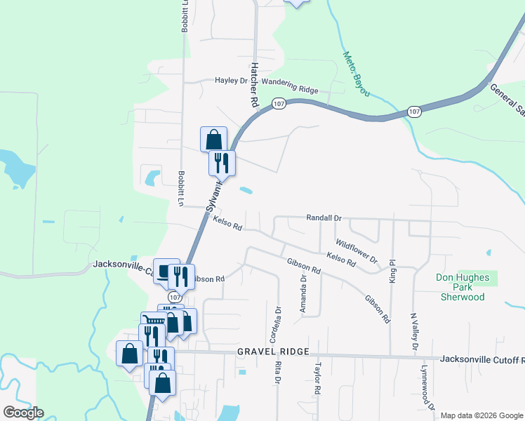 map of restaurants, bars, coffee shops, grocery stores, and more near 194 Willowmere Drive in Sherwood