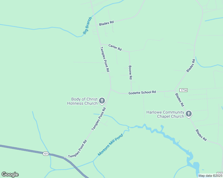 map of restaurants, bars, coffee shops, grocery stores, and more near 511-545 Temples Point Road in Havelock