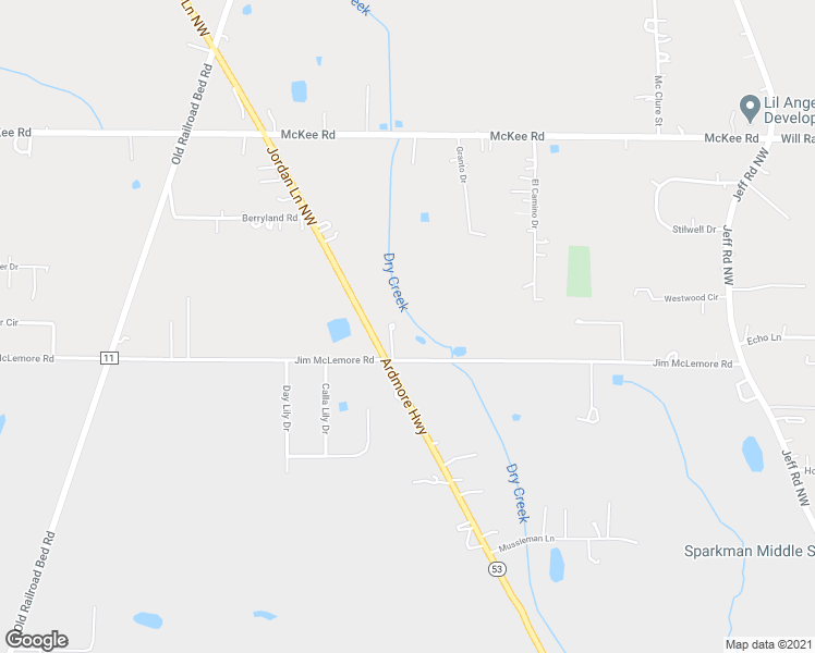 map of restaurants, bars, coffee shops, grocery stores, and more near 441 Jim McLemore Road in Harvest