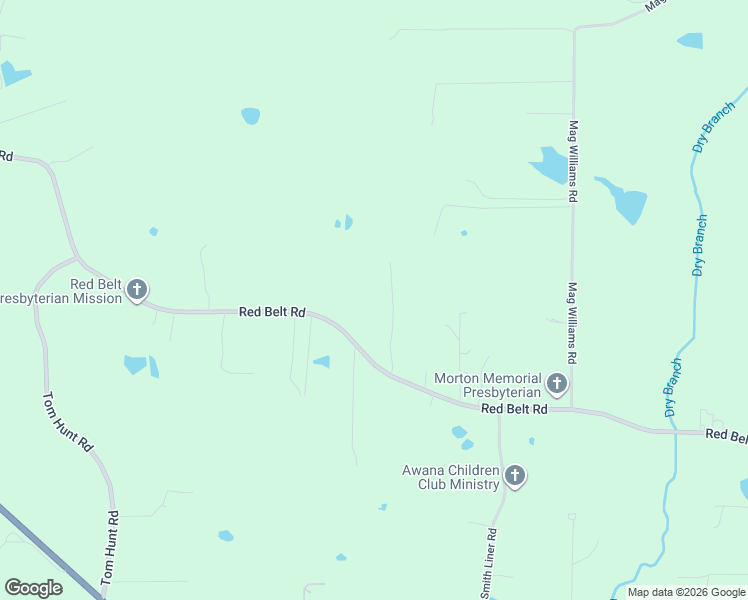 map of restaurants, bars, coffee shops, grocery stores, and more near 1000 Red Belt Road in Chickamauga