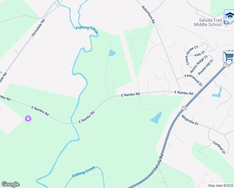 map of restaurants, bars, coffee shops, grocery stores, and more near 592 East Rambo Road in Rock Hill