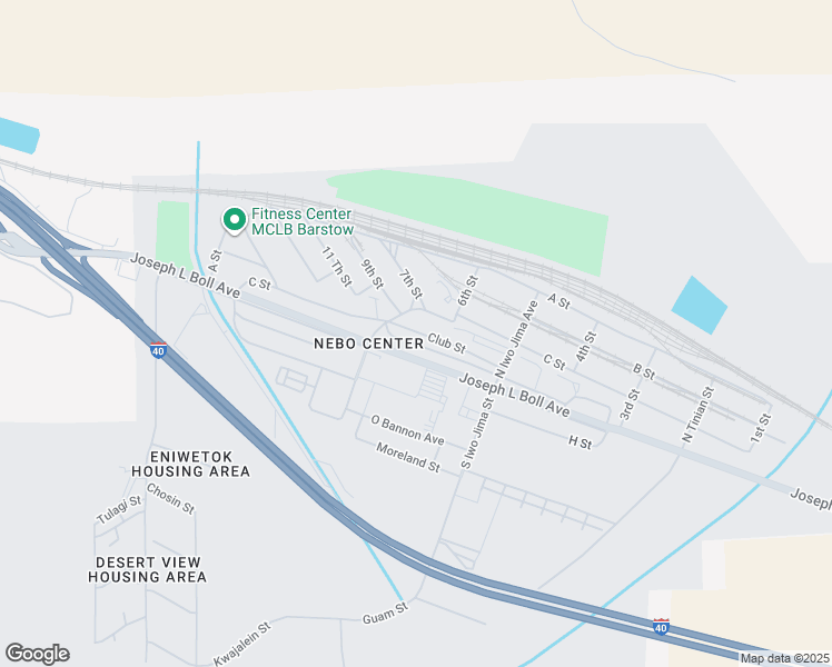 map of restaurants, bars, coffee shops, grocery stores, and more near Joseph L Boll Avenue in Barstow