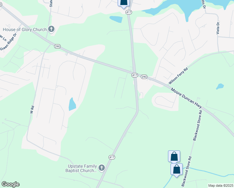 map of restaurants, bars, coffee shops, grocery stores, and more near 365 Amelia Springs Lane in Moore