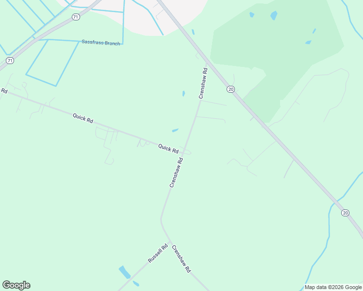 map of restaurants, bars, coffee shops, grocery stores, and more near 3868 Crenshaw Road in Lumber Bridge