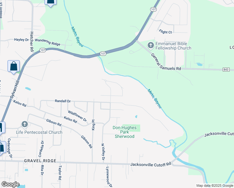 map of restaurants, bars, coffee shops, grocery stores, and more near 25 Deer Creek Drive in Jacksonville