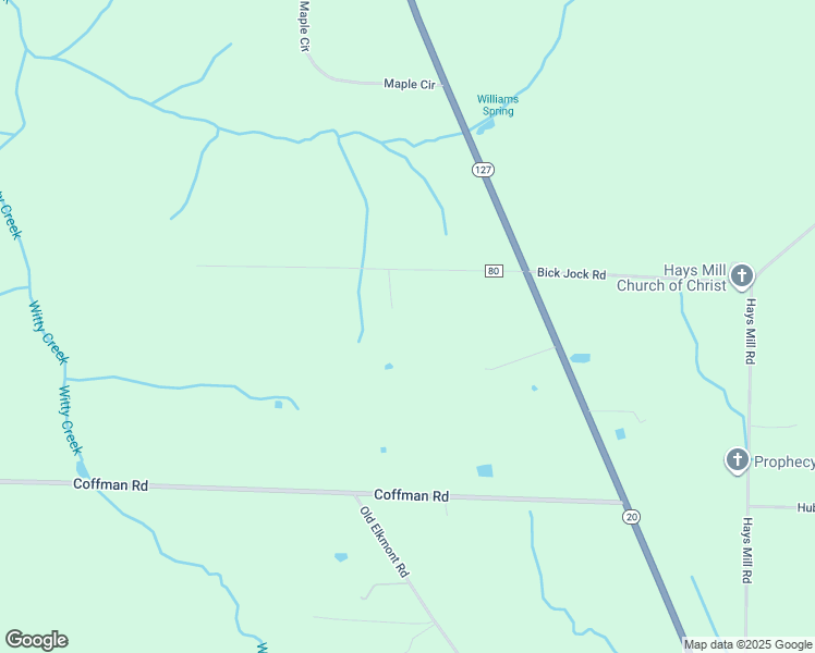 map of restaurants, bars, coffee shops, grocery stores, and more near 18720 Norris Lane in Elkmont