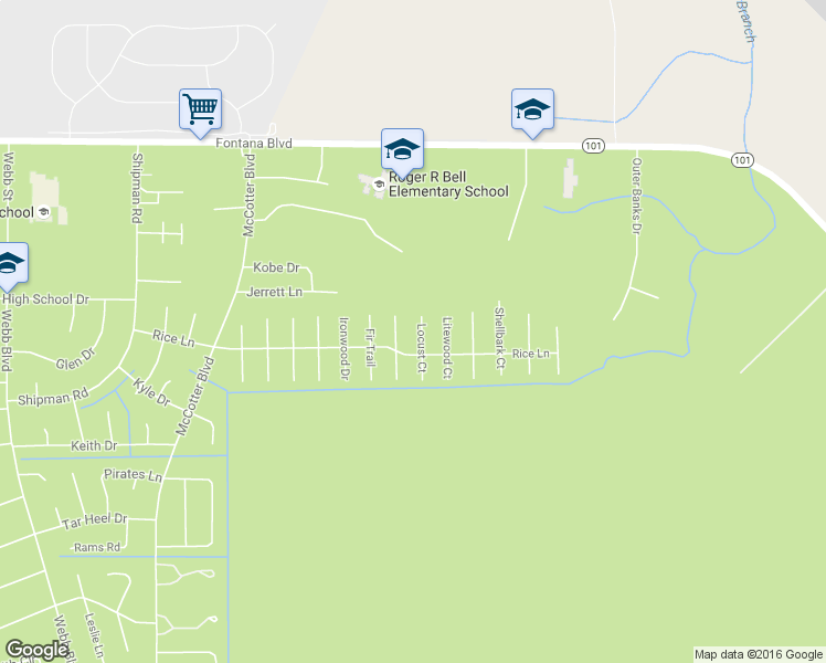 map of restaurants, bars, coffee shops, grocery stores, and more near 1013 Locust Court in Havelock