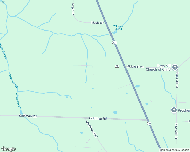 map of restaurants, bars, coffee shops, grocery stores, and more near 18720 Norris Lane in Elkmont