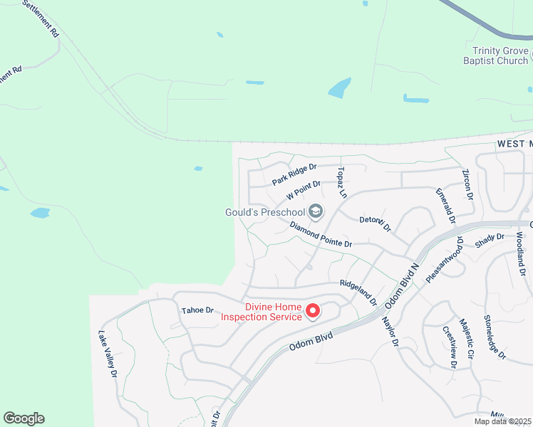map of restaurants, bars, coffee shops, grocery stores, and more near 161 Diamond Pointe Drive in Maumelle