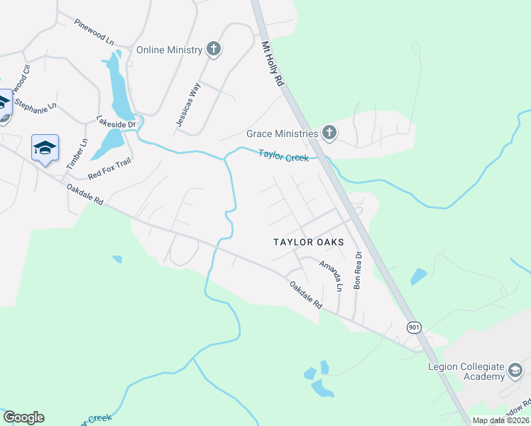 map of restaurants, bars, coffee shops, grocery stores, and more near 1646 Dawson Court in Rock Hill