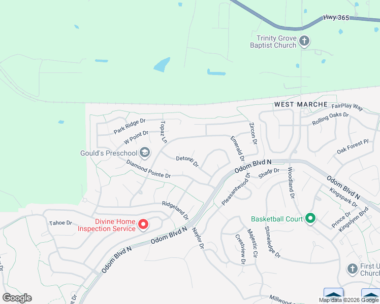 map of restaurants, bars, coffee shops, grocery stores, and more near 116 Detonti Drive in Maumelle
