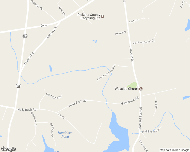 map of restaurants, bars, coffee shops, grocery stores, and more near 216 Creek Falls Crossing in Easley