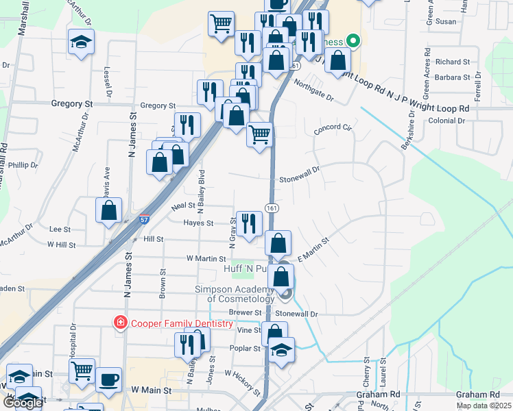 map of restaurants, bars, coffee shops, grocery stores, and more near 1008 North 1st Street in Jacksonville