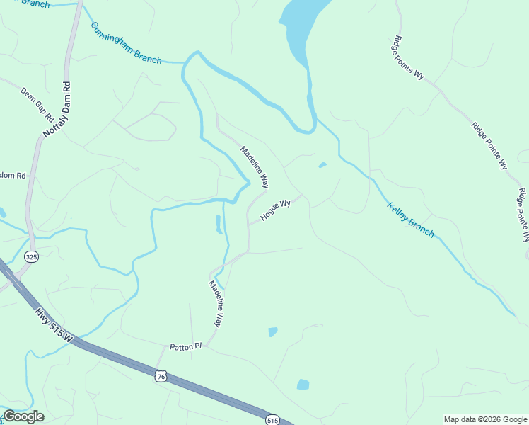 map of restaurants, bars, coffee shops, grocery stores, and more near 73 Hogue Way in Blairsville