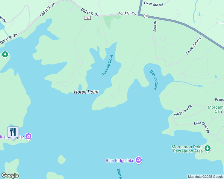 map of restaurants, bars, coffee shops, grocery stores, and more near 48 Orchard Drive in Morganton