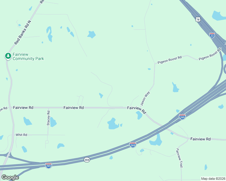 map of restaurants, bars, coffee shops, grocery stores, and more near 13950 Fairview Road in Byhalia