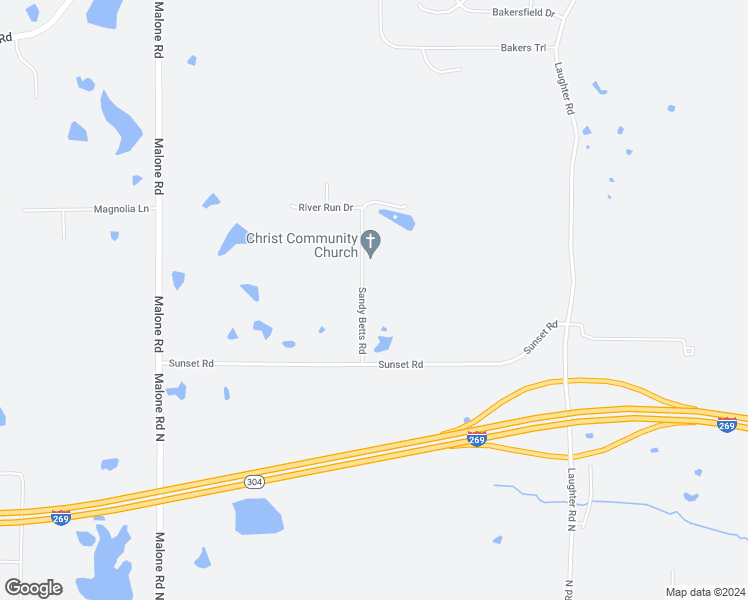 map of restaurants, bars, coffee shops, grocery stores, and more near 1188 Sandy Betts Road in DeSoto County