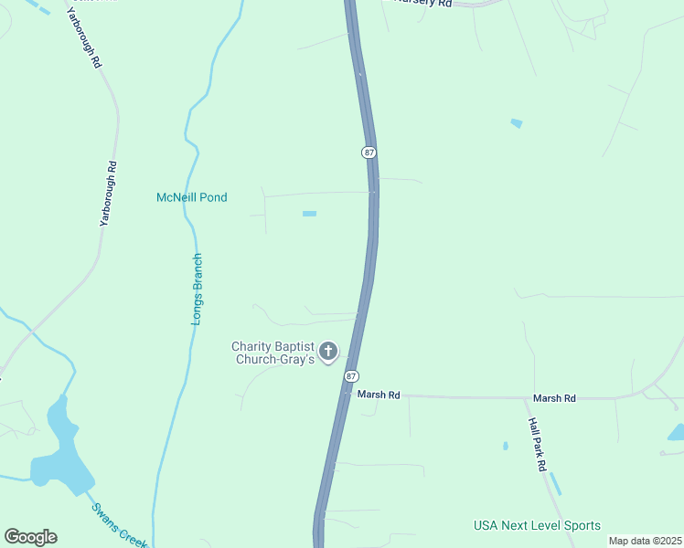 map of restaurants, bars, coffee shops, grocery stores, and more near 7394 North Carolina 87 in Fayetteville