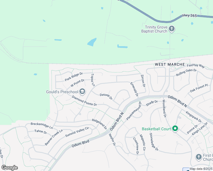 map of restaurants, bars, coffee shops, grocery stores, and more near 53 Emerald Drive in Maumelle