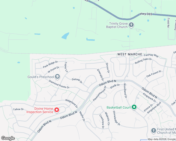 map of restaurants, bars, coffee shops, grocery stores, and more near 27 Emerald Drive in Maumelle