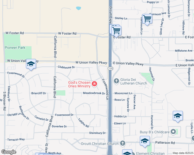 map of restaurants, bars, coffee shops, grocery stores, and more near 255 Wellington Drive in Orcutt