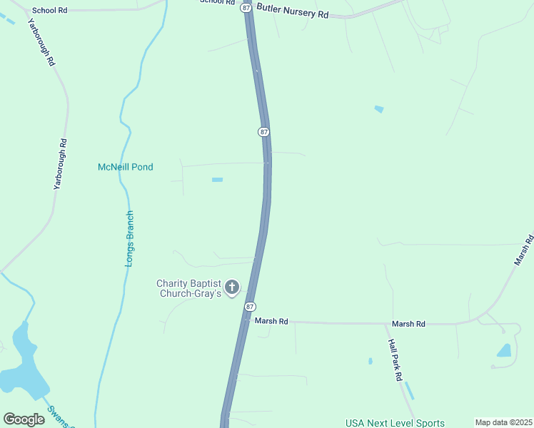 map of restaurants, bars, coffee shops, grocery stores, and more near 7394 North Carolina 87 in Fayetteville