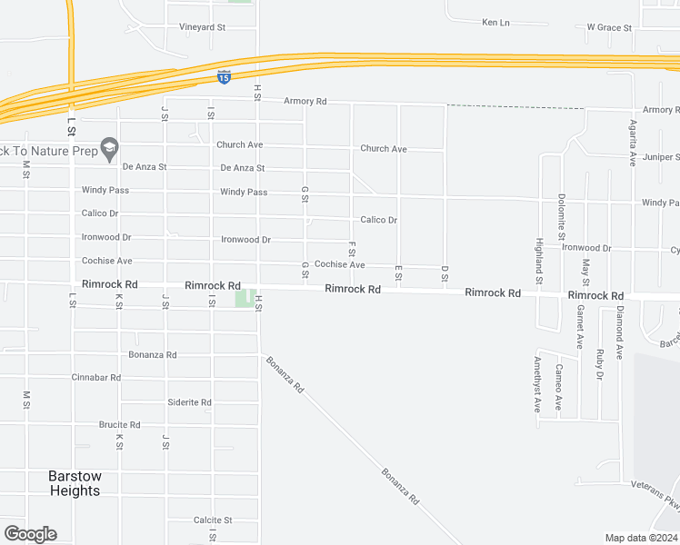 map of restaurants, bars, coffee shops, grocery stores, and more near 28280 Cochise Avenue in Barstow